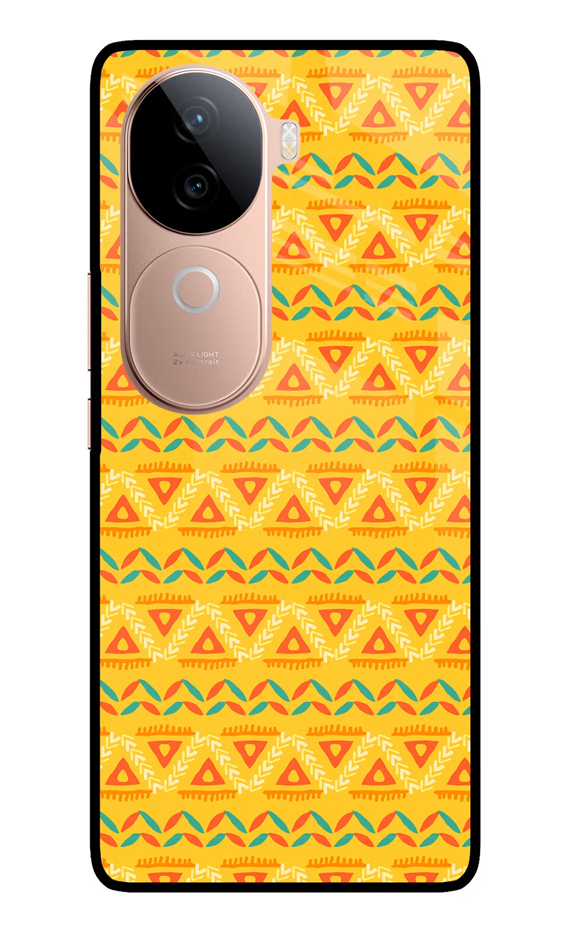 Tribal Pattern IQOO Z9s 5G Glass Case Back Cover by Casekaro