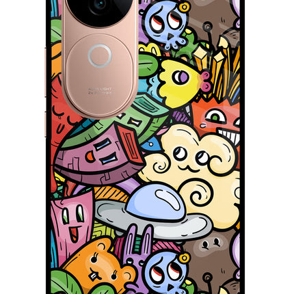 Veggie Doodle IQOO Z9s 5G Glass Case