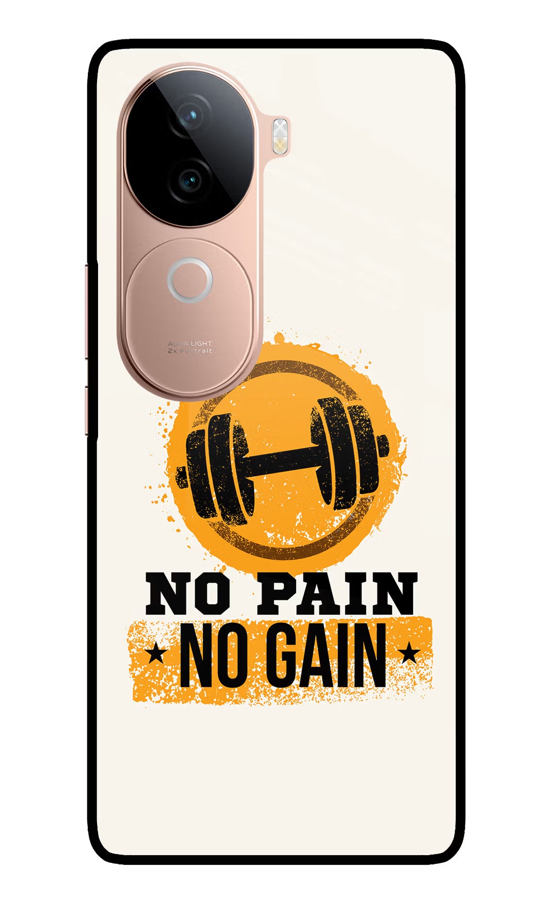 No Pain No Gain IQOO Z9s 5G Glass Case Back Cover by Casekaro