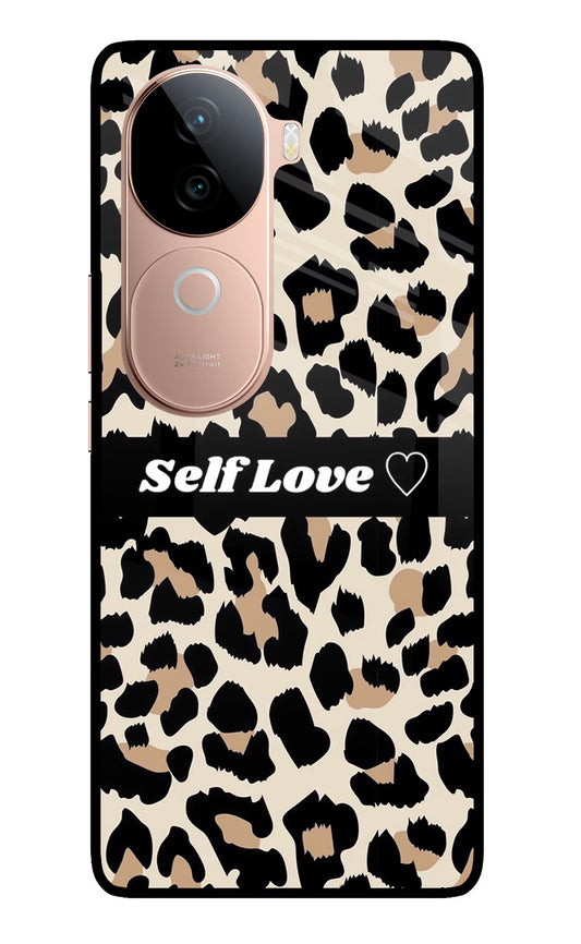 Leopard Print Self Love IQOO Z9s 5G Glass Case