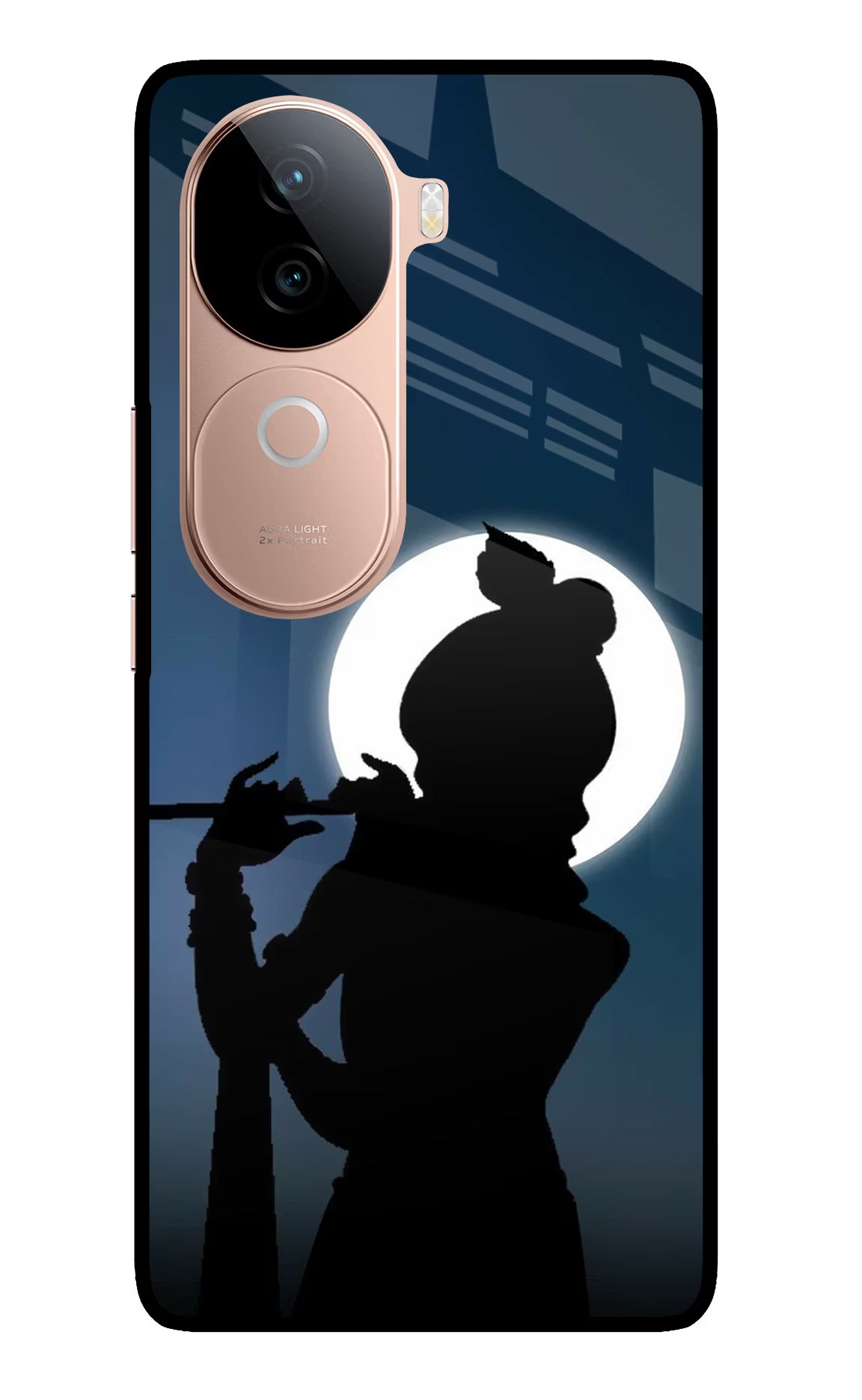 Shri Krishna Silhouette IQOO Z9s 5G Glass Case Back Cover by Casekaro
