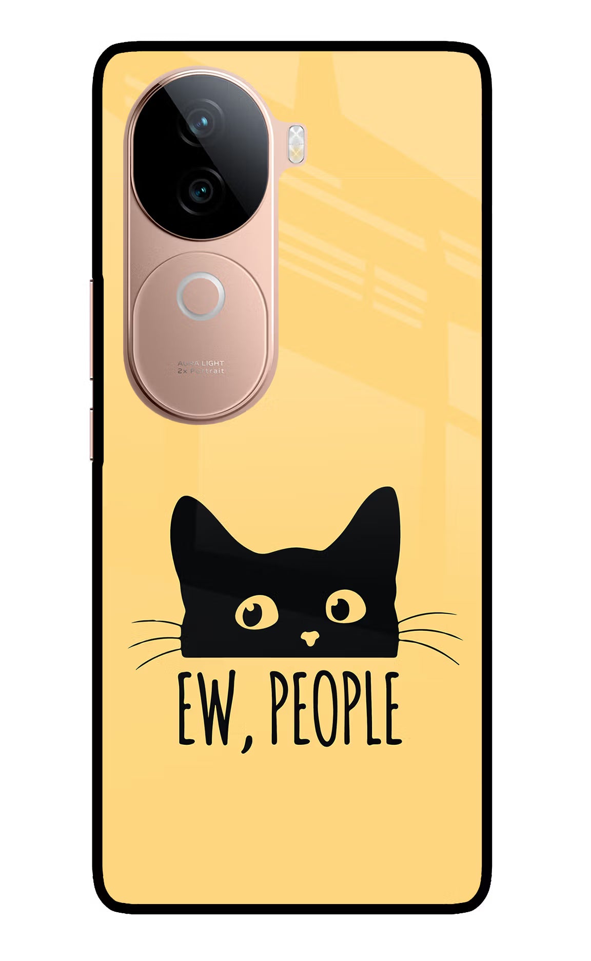 Ew People Catitude IQOO Z9s 5G Glass Case Back Cover by Casekaro