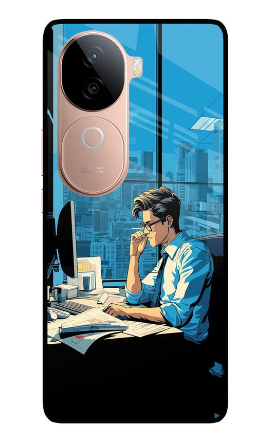 Focused Hustler (AI Generated) IQOO Z9s 5G Glass Case