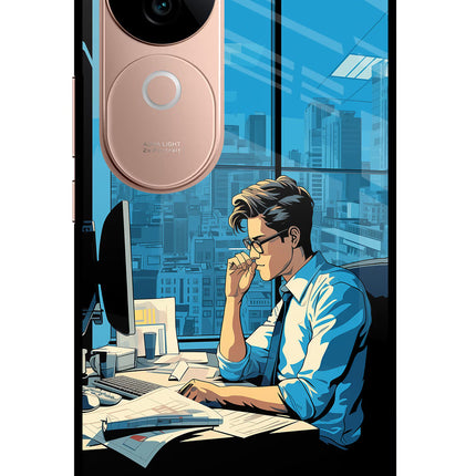 Focused Hustler (AI Generated) IQOO Z9s 5G Glass Case Back Cover by Casekaro