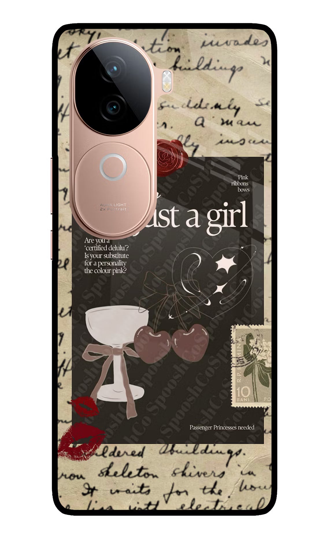 I am just a girl IQOO Z9s 5G Glass Case Back Cover by Casekaro