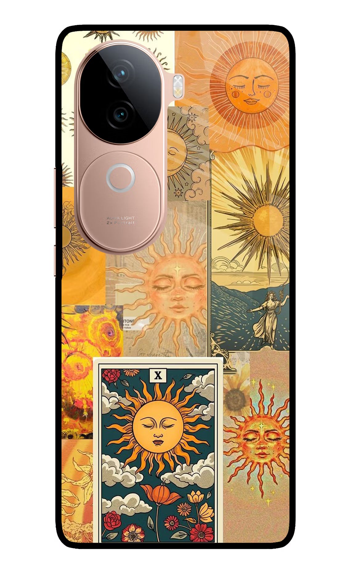 Sun IQOO Z9s 5G Glass Case Back Cover by Casekaro