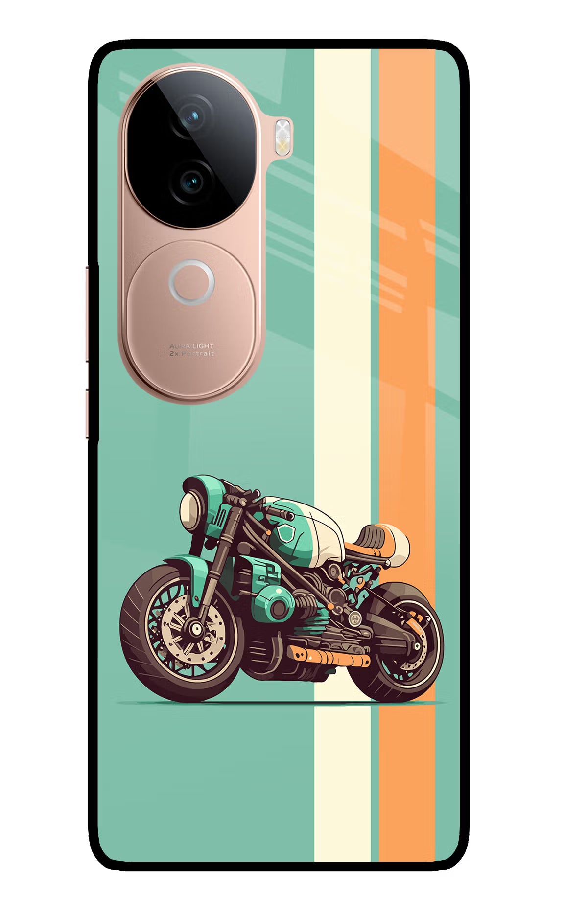 Striped Moto Drift IQOO Z9s 5G Glass Case