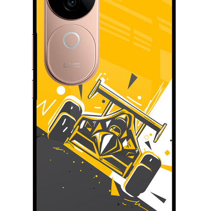 Track King IQOO Z9s 5G Glass Case Back Cover by Casekaro