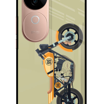 Vertical Speedster IQOO Z9s 5G Glass Case Back Cover by Casekaro