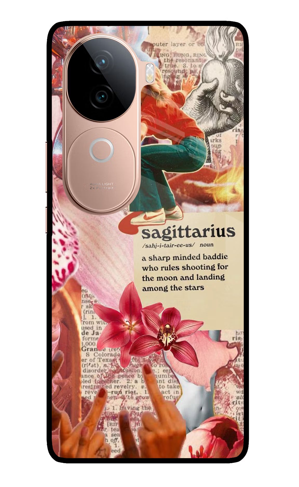 Sagittarius Zodiac IQOO Z9s 5G Glass Case Back Cover by Casekaro
