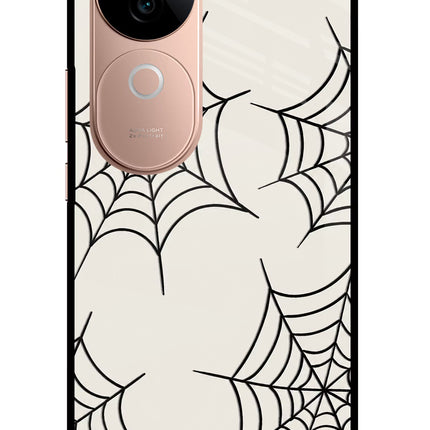 Spider Web IQOO Z9s 5G Glass Case Back Cover by Casekaro