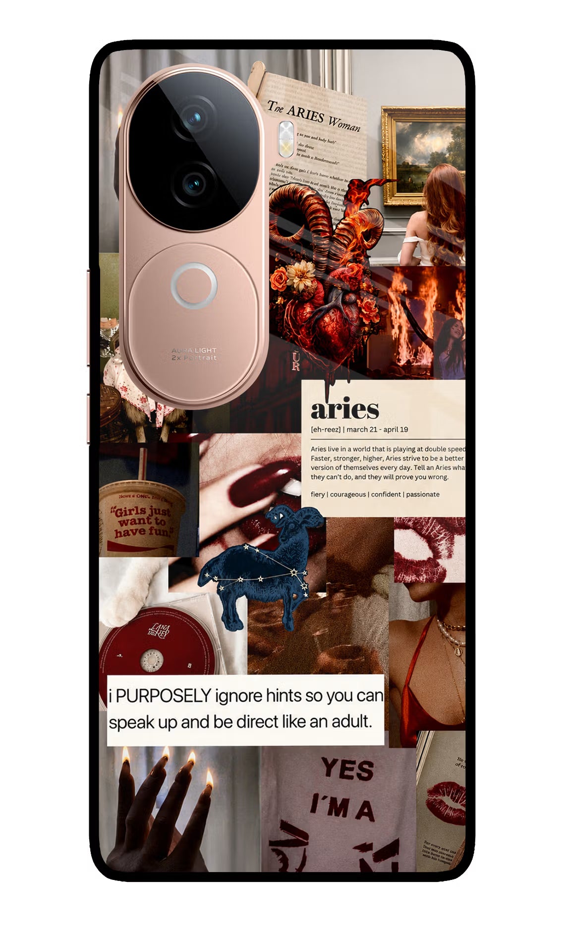 Zodiac Aries IQOO Z9s 5G Glass Case