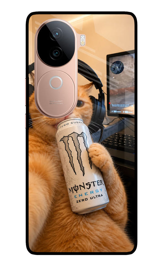 Gamer Cat Energy IQOO Z9s 5G Glass Case