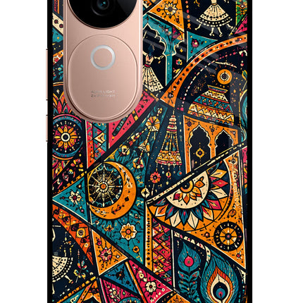 Folk Print IQOO Z9s 5G Glass Case