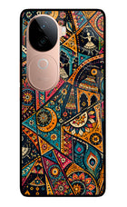 Folk Print IQOO Z9s 5G Glass Case