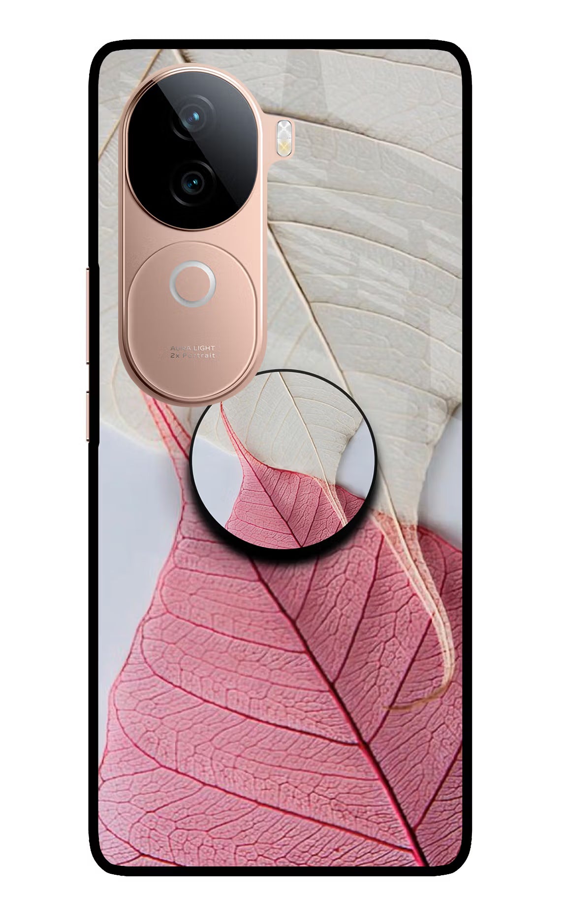 White Pink Leaf IQOO Z9s 5G Pop Case by Casekaro