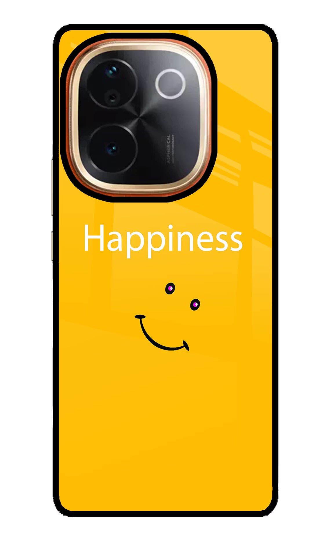 Happiness With Smiley IQOO Z9S Pro 5G Glass Case Back Cover by Casekaro