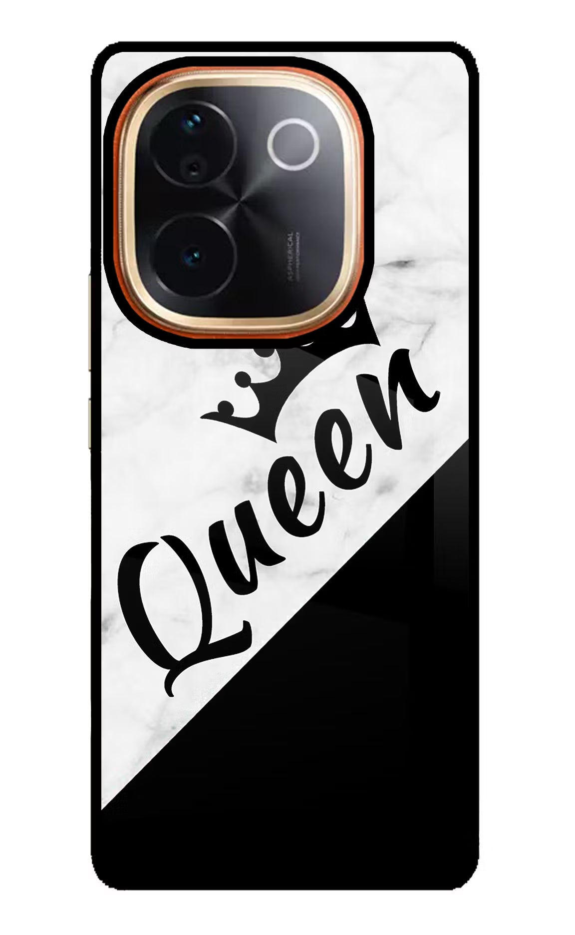 Queen IQOO Z9S Pro 5G Glass Case Back Cover by Casekaro