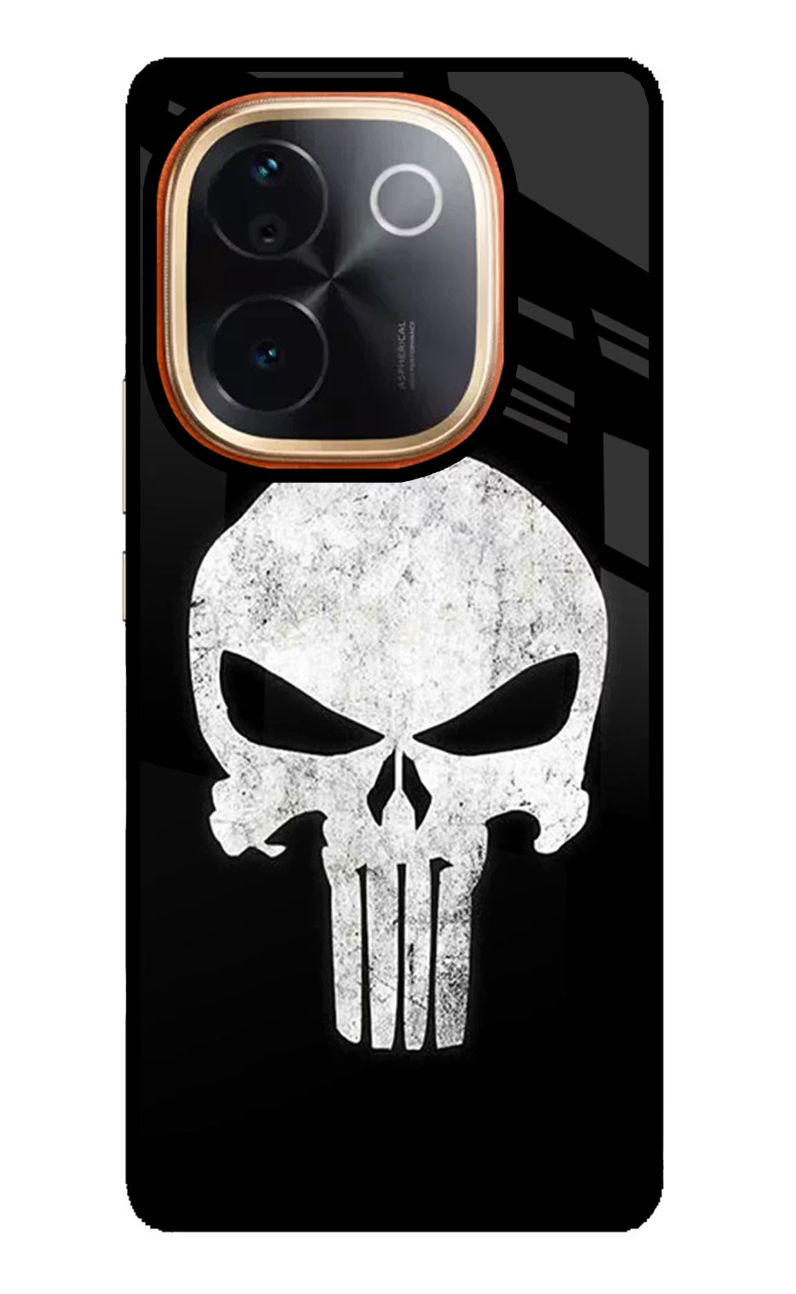 Punisher Skull IQOO Z9S Pro 5G Glass Case Back Cover by Casekaro