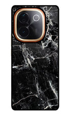 Black Marble Texture IQOO Z9S Pro 5G Glass Case