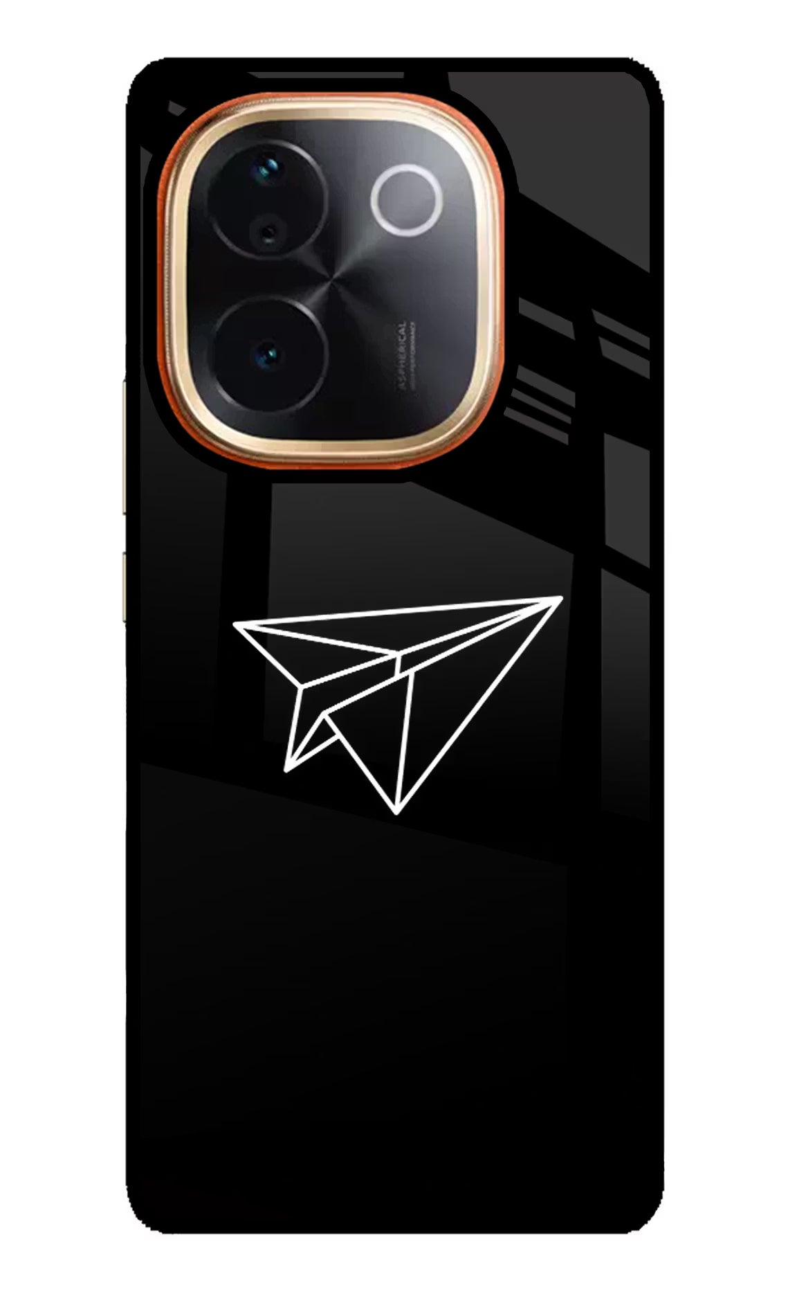 Paper Plane White IQOO Z9S Pro 5G Glass Case Back Cover by Casekaro