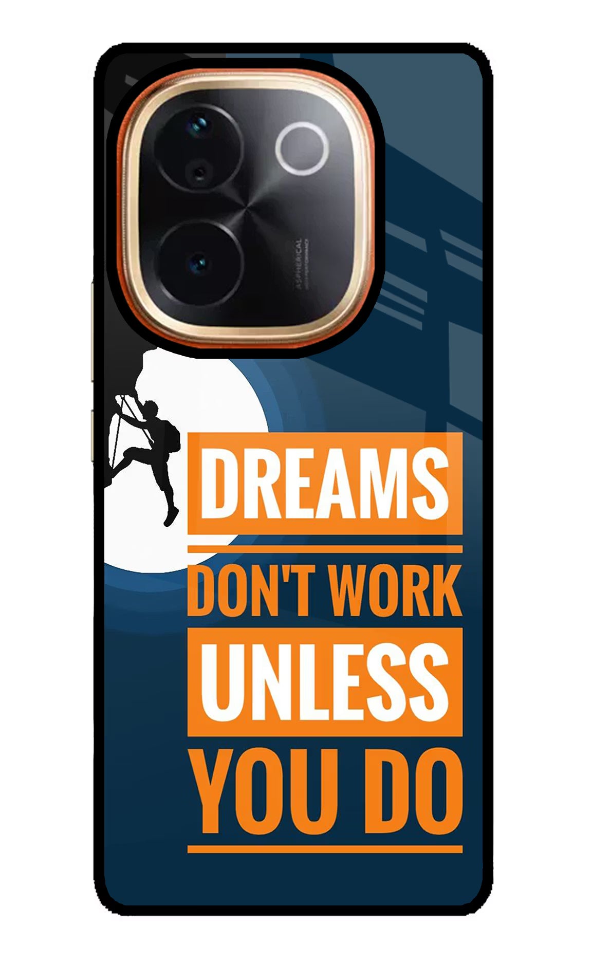 Dreams Don’T Work Unless You Do IQOO Z9S Pro 5G Glass Case Back Cover by Casekaro