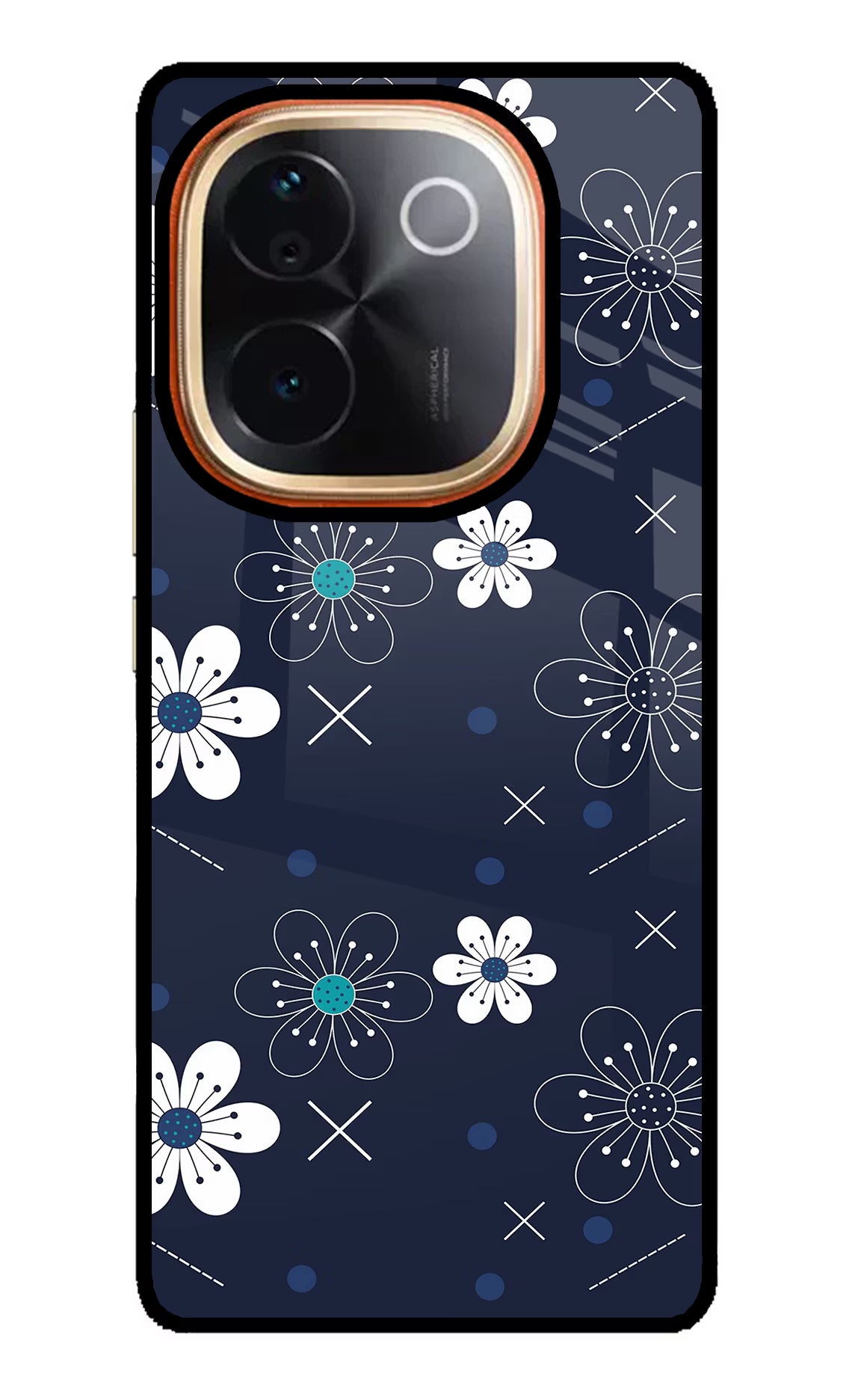 Flowers IQOO Z9S Pro 5G Glass Case Back Cover by Casekaro