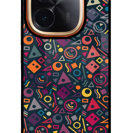 Geometric Abstract IQOO Z9S Pro 5G Glass Case Back Cover by Casekaro