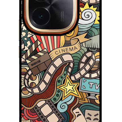 Cinema Abstract IQOO Z9S Pro 5G Glass Case Back Cover by Casekaro