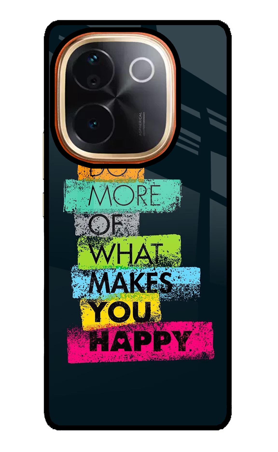 Do More Of What Makes You Happy IQOO Z9S Pro 5G Glass Case Back Cover by Casekaro