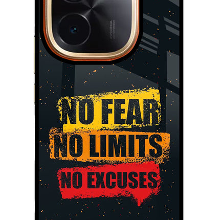 No Fear No Limits No Excuse IQOO Z9S Pro 5G Glass Case Back Cover by Casekaro