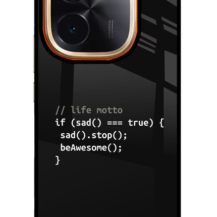 Life Motto Code IQOO Z9S Pro 5G Glass Case