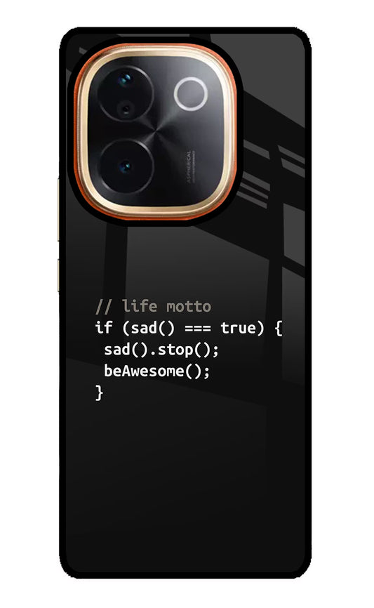 Life Motto Code IQOO Z9S Pro 5G Glass Case