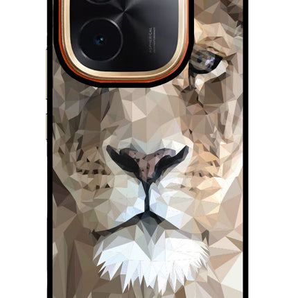 Lion Art IQOO Z9S Pro 5G Glass Case Back Cover by Casekaro