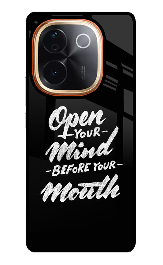 Open Your Mind Before Your Mouth IQOO Z9S Pro 5G Glass Case