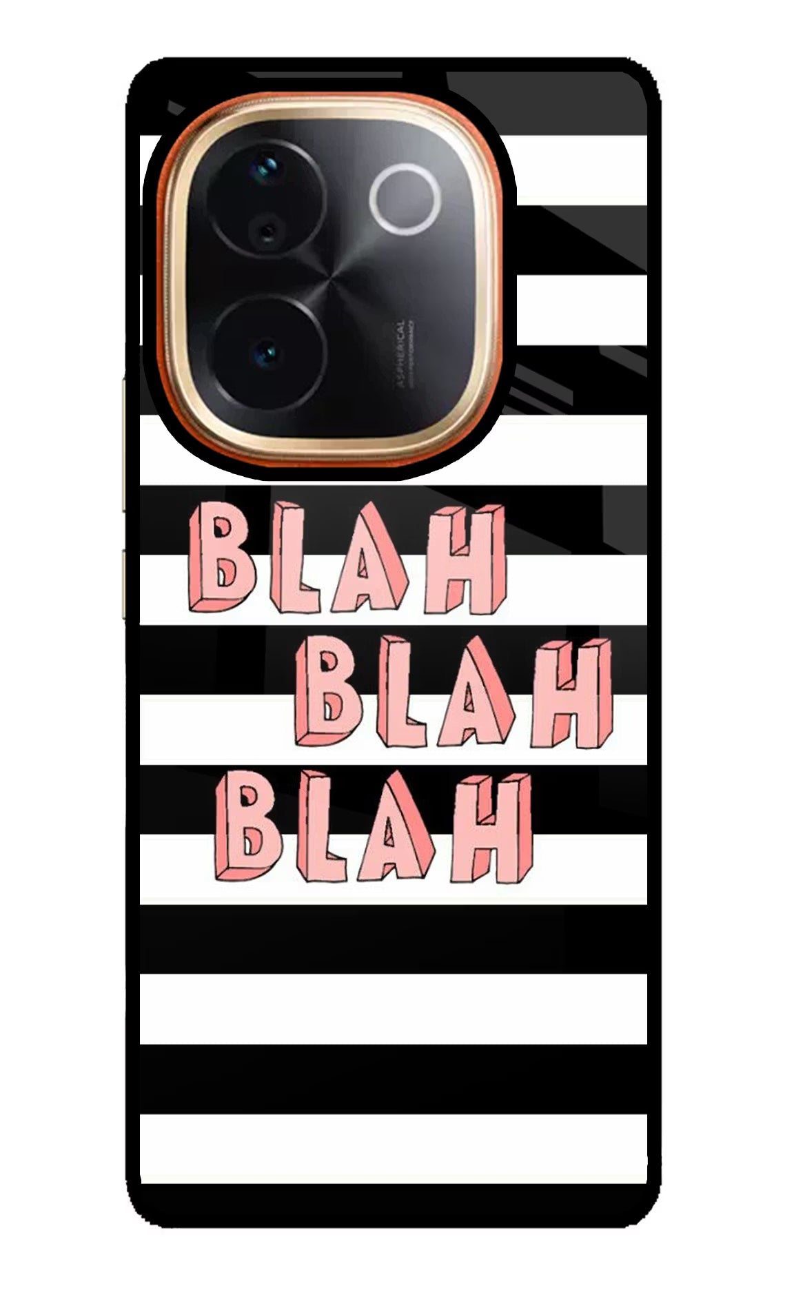 Blah Blah Blah IQOO Z9S Pro 5G Glass Case Back Cover by Casekaro