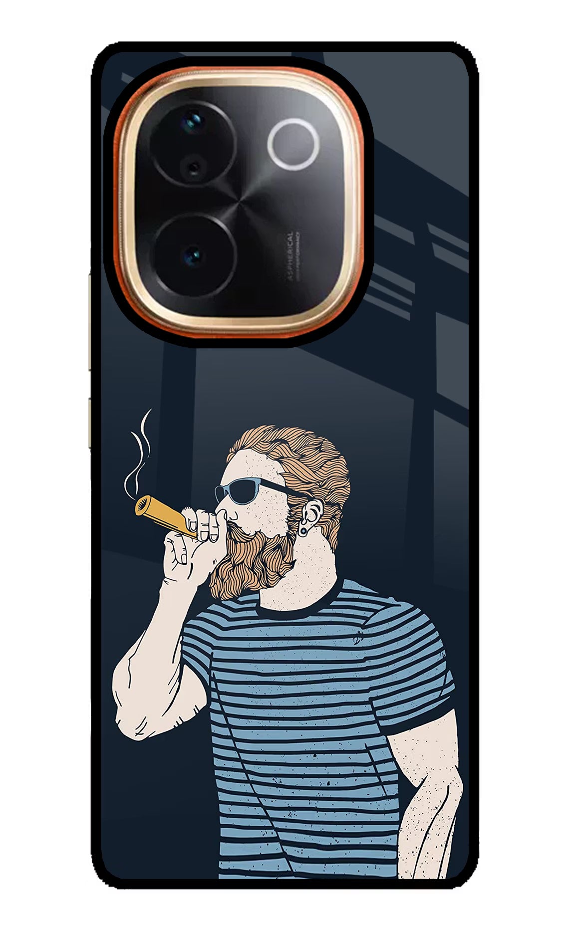 Smoking IQOO Z9S Pro 5G Glass Case Back Cover by Casekaro