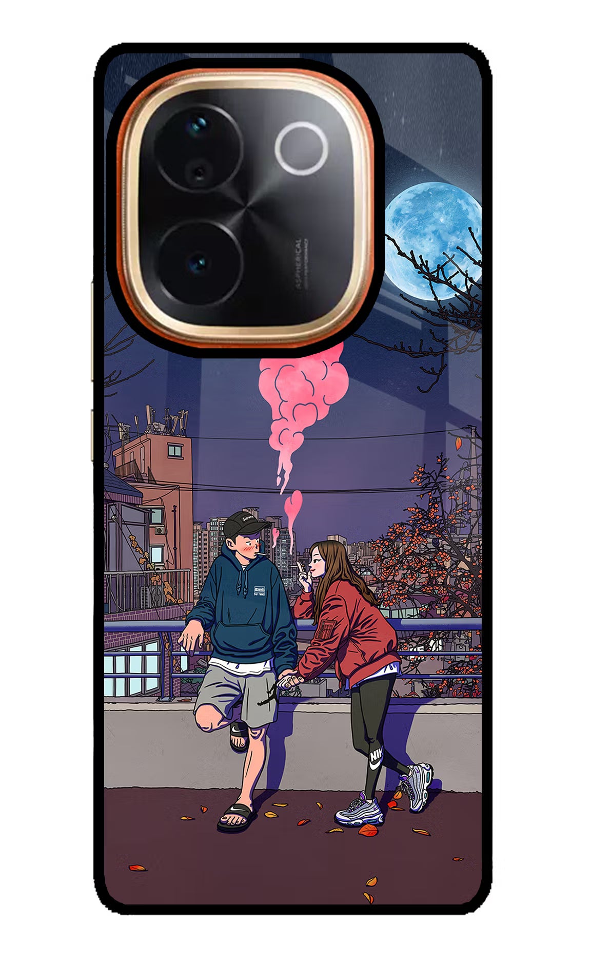 Chilling Couple IQOO Z9S Pro 5G Glass Case Back Cover by Casekaro