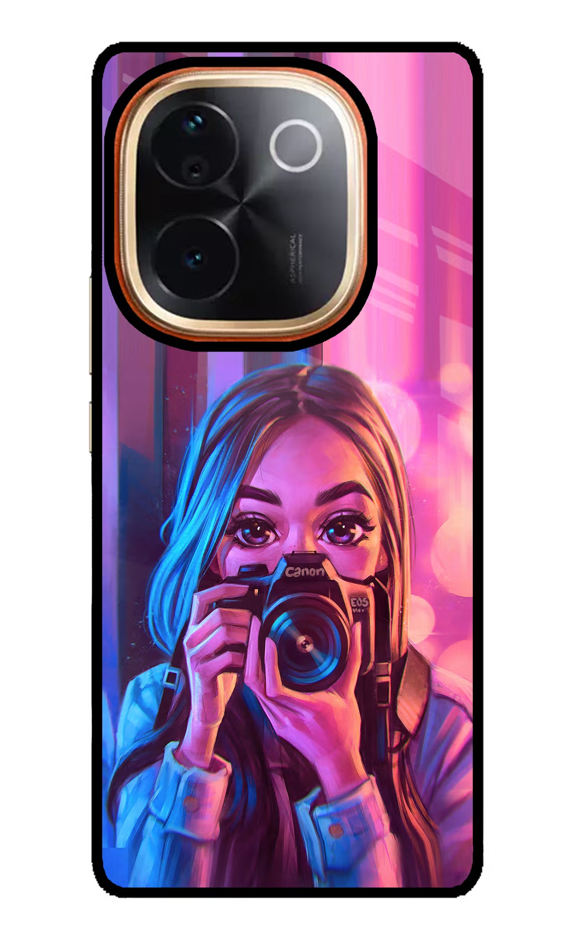 Girl Photographer IQOO Z9S Pro 5G Glass Case Back Cover by Casekaro