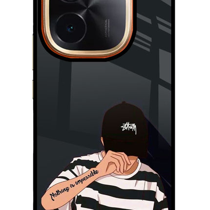 Aesthetic Boy IQOO Z9S Pro 5G Glass Case Back Cover by Casekaro