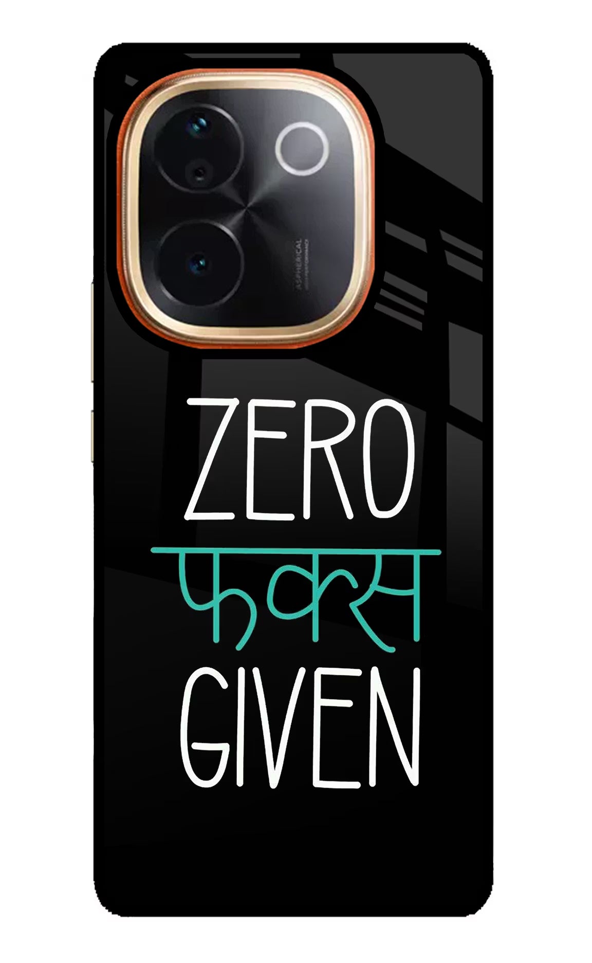 Zero Fucks Given IQOO Z9S Pro 5G Glass Case Back Cover by Casekaro