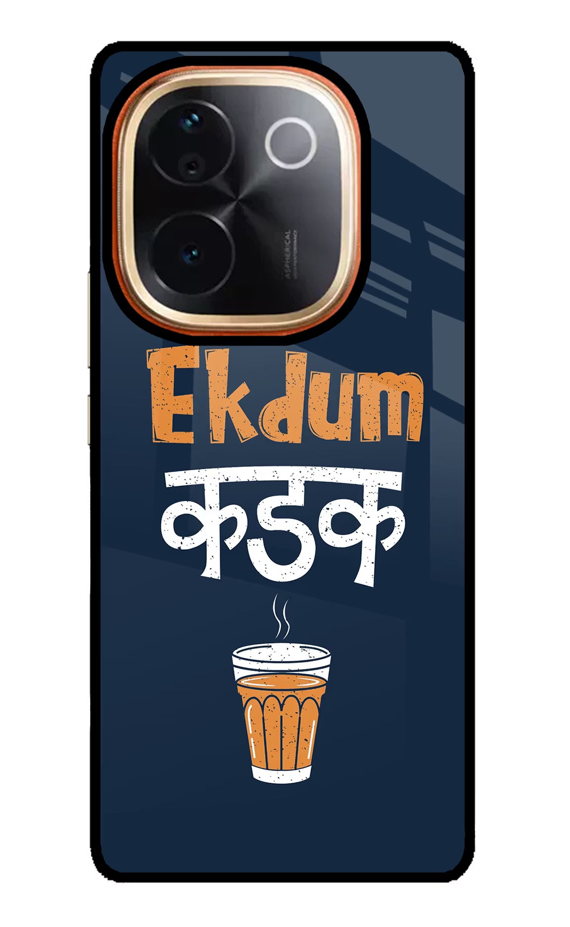 Ekdum Kadak Chai IQOO Z9S Pro 5G Glass Case Back Cover by Casekaro