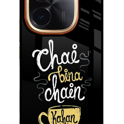 Chai Bina Chain Kaha Re IQOO Z9S Pro 5G Glass Case Back Cover by Casekaro