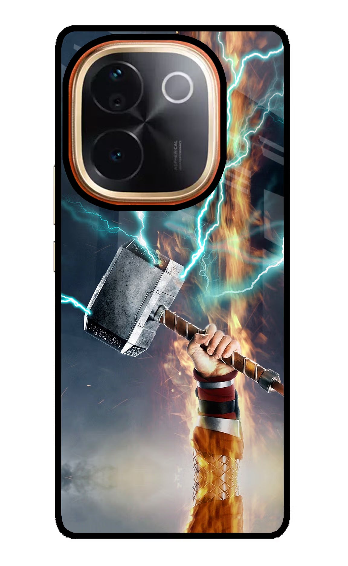 Thor Hammer Mjolnir IQOO Z9S Pro 5G Glass Case Back Cover by Casekaro