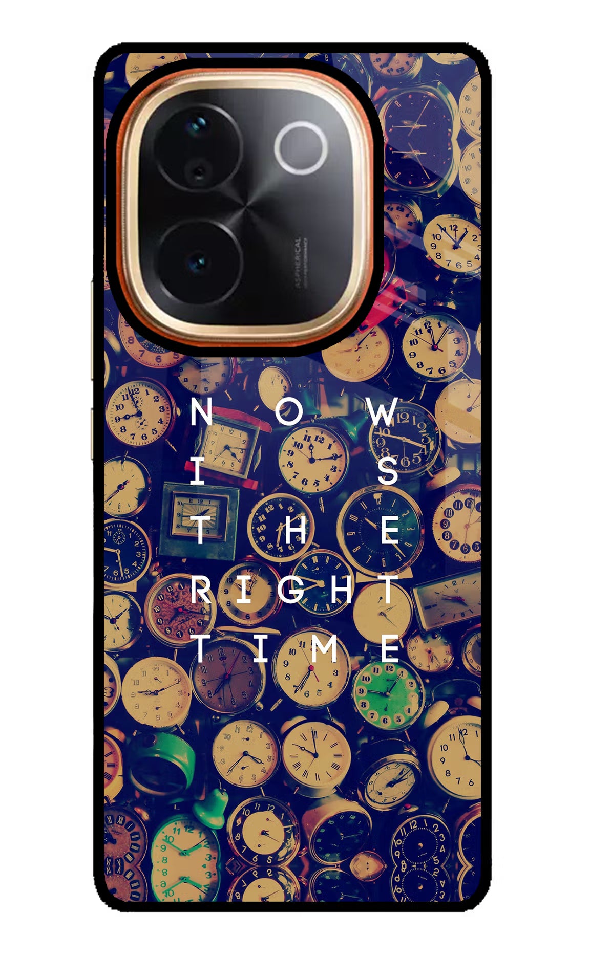 Now is the Right Time Quote IQOO Z9S Pro 5G Glass Case Back Cover by Casekaro