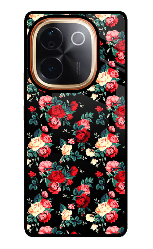 Rose Pattern IQOO Z9S Pro 5G Glass Case