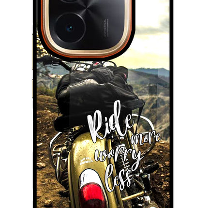 Ride More Worry Less IQOO Z9S Pro 5G Glass Case Back Cover by Casekaro