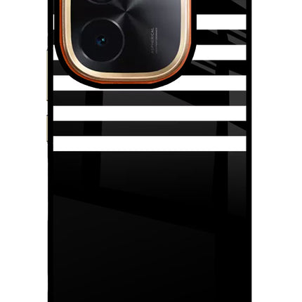 Black and White Print IQOO Z9S Pro 5G Glass Case Back Cover by Casekaro