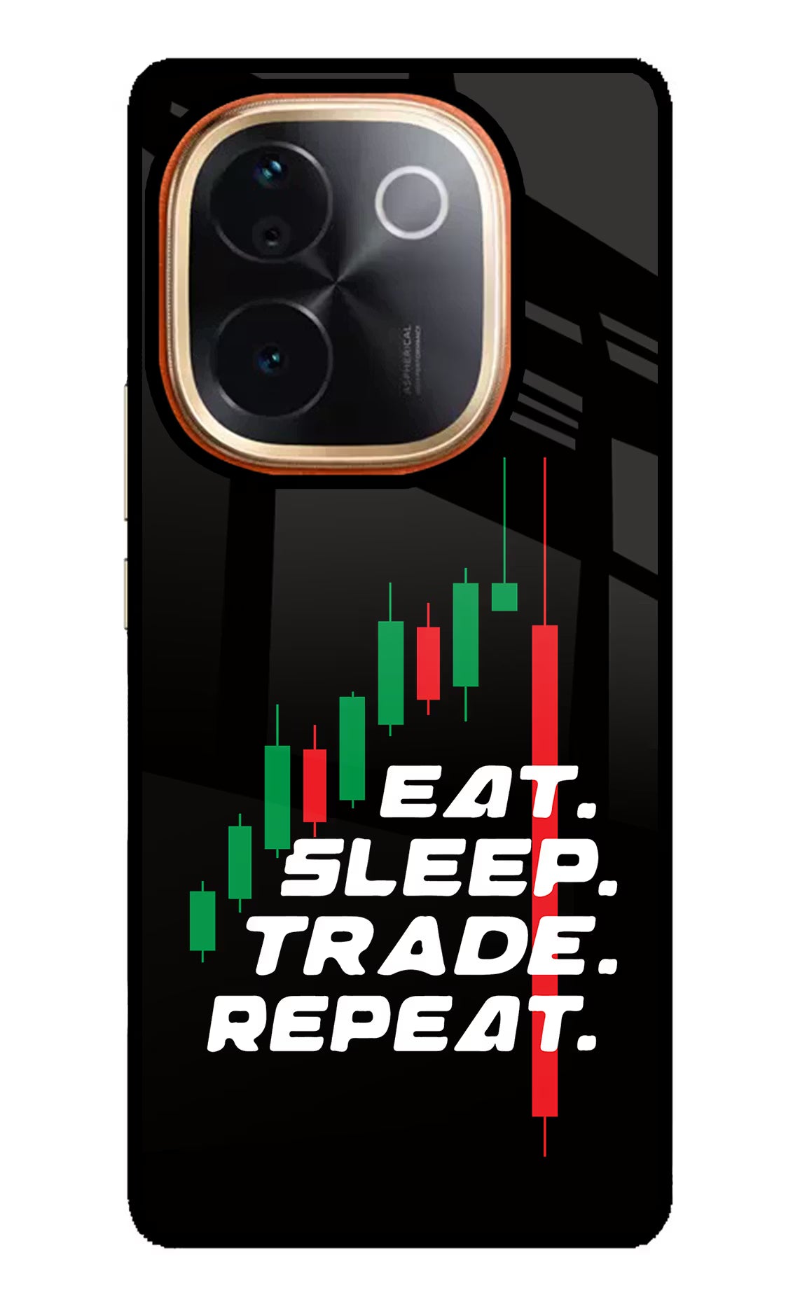 Eat Sleep Trade Repeat IQOO Z9S Pro 5G Glass Case