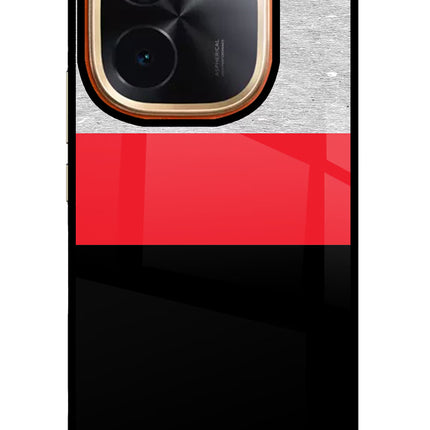 Tri Color Pattern IQOO Z9S Pro 5G Glass Case Back Cover by Casekaro